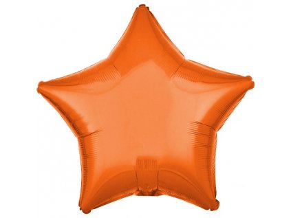 Balonek fóliový hvězda oranžová, 45 cm