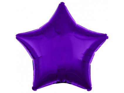 Balonek fóliový hvězda fialová, 45 cm