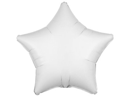 Balonek fóliový hvězda bílá, 45 cm