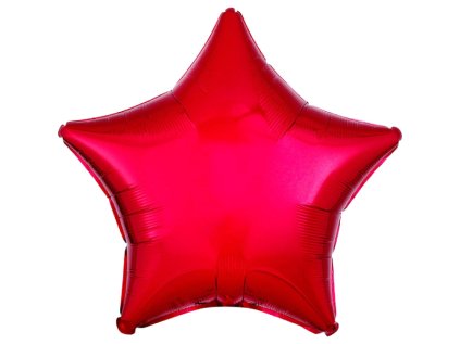 Balonek fóliový hvězda červená, 45 cm