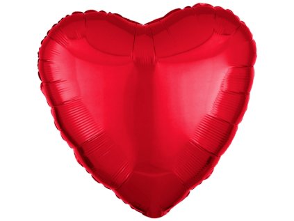 Balonek fóliový srdce červené, 81 cm