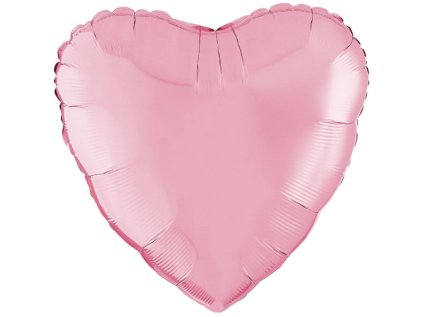 Balonek fóliový srdce růžové, 43 cm