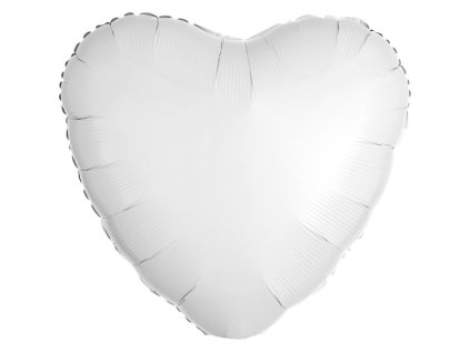Balonek fóliový srdce bílé, 81 cm