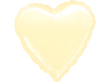 Balonek fóliový srdce smetanové, 43 cm