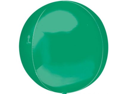 Balonek fóliový koule zelená, 40 cm