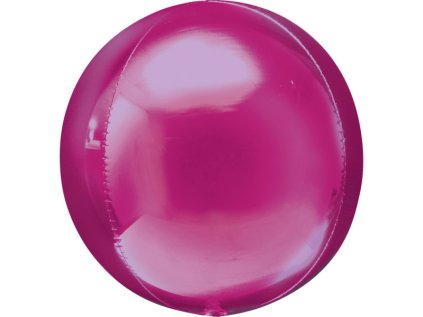 Balonek fóliový koule růžová, 40 cm
