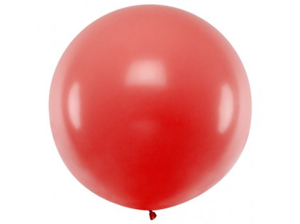 Jumbo balon pastelový červený, 1 m