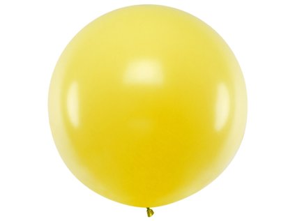 Jumbo balon pastelový žlutý, 1 m
