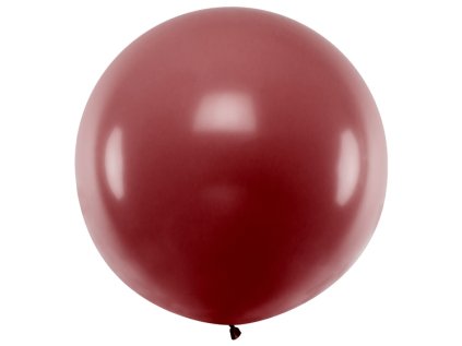 Jumbo balon pastelový červený tmavý, 1 m