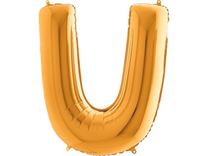 Fóliové písmeno U zlaté, 102 cm