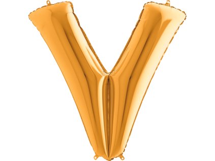 Fóliové písmeno V zlaté, 102 cm