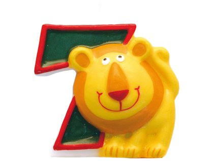 Narozeninová svíčka číslo 7 džungle