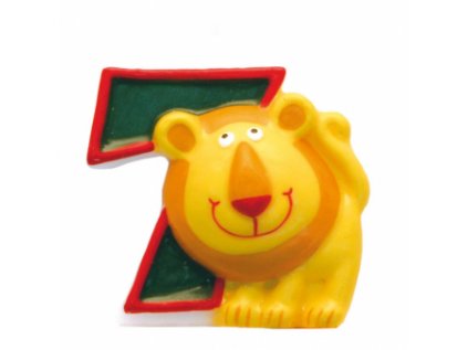 Narozeninová svíčka číslo 7 džungle