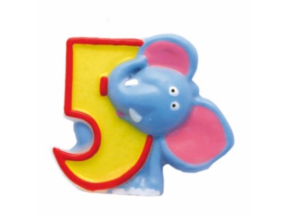 Narozeninová svíčka číslo 5 džungle