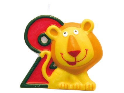 Narozeninová svíčka číslo 2 džungle