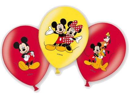 Balonky latex Mickey Mouse 28 cm, 6 ks