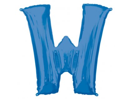 Fóliové písmeno W modré, 83 cm