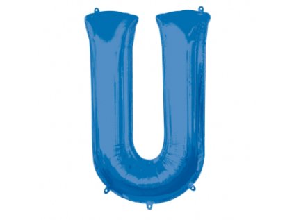 Fóliové písmeno U modré, 83 cm