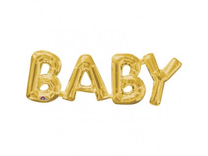 Fóliový nápis BABY zlatý, 66 x 22 cm