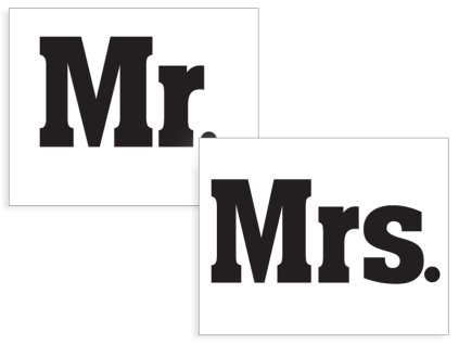 Samolepky na boty Mr a Mrs