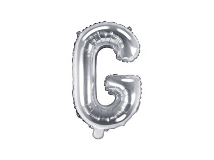Fóliové písmeno G stříbrné, 35 cm