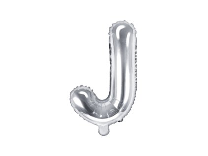 Fóliové písmeno J stříbrné, 35 cm