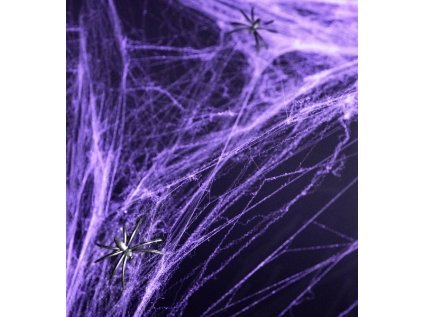 Pavučina fialová s černými pavouky, 60 g