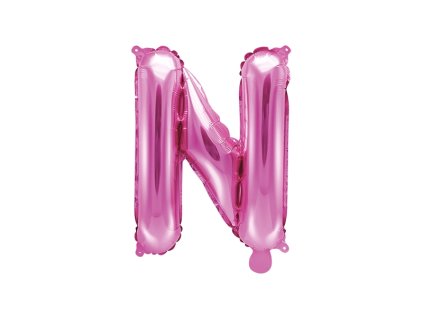 Fóliové písmeno N růžové, 35 cm