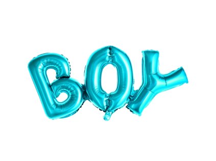 Fóliový nápis BOY modrý světlý, 67 x 29 cm