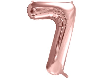 Fóliové číslo 7 růžově zlaté, 86 cm