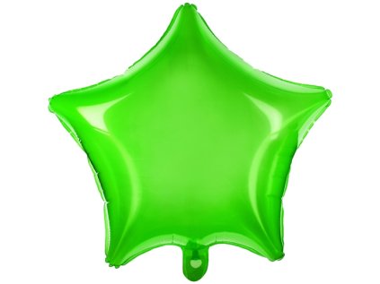 Balonek fóliový hvězda zelená neonová, 48 cm