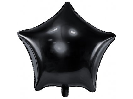 Balonek fóliový hvězda černá, 48 cm