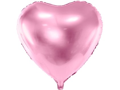 Balonek fóliový srdce růžové světlé, 45 cm
