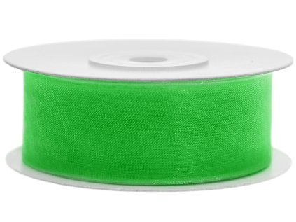 Stuha šifonová 25 mm zelená