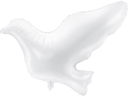Balonek fóliový Holubice bílá, 77 cm
