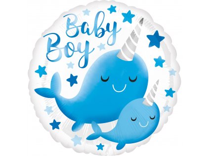 Balonek fóliový Baby Boy, 43 cm
