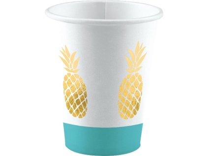 Papírové kelímky Ananas 250 ml, 8 ks