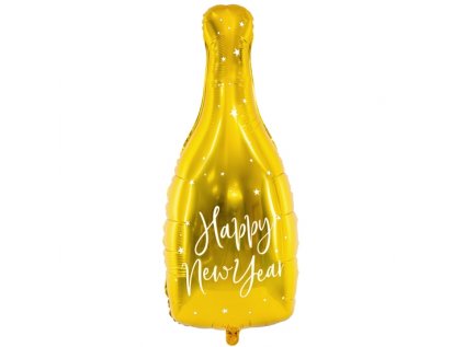 Balonek fóliový Lahev sektu Happy New Year, 82 cm