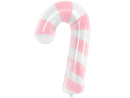 Balonek fóliový Candy cane růžový, 82 cm