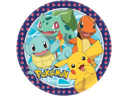 Papírové talířky Pokémon 23 cm, 8 ks