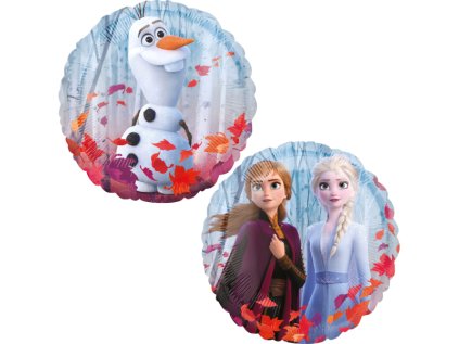 Balonek fóliový Ledové království 2 Olaf / Anna a Elsa, 43 cm