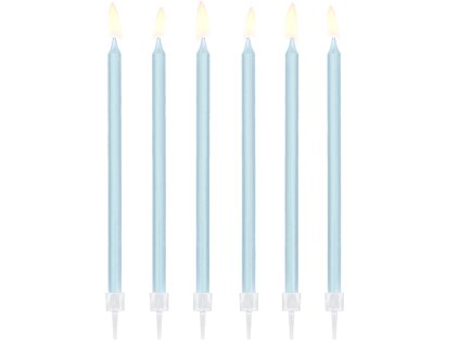 Dortové svíčky modré, 12 ks