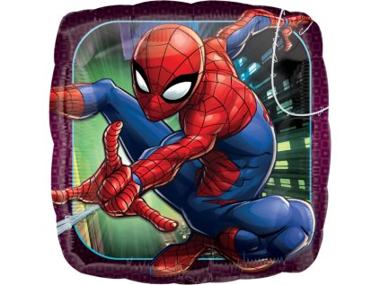 Balonek fóliový Spiderman čtvercový, 43 cm