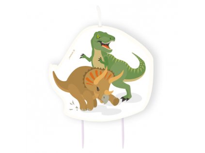 Dortová svíčka Dinosauři, 10 cm