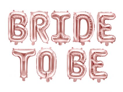 Fóliový nápis BRIDE TO BE růžově zlatý, 340 x 35 cm