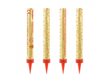 Dortové fontány zlaté 12 cm, 4 ks