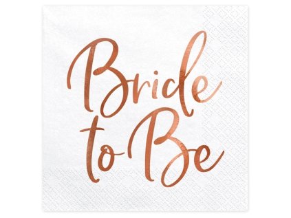 Papírové ubrousky Bride to Be 33 cm, 20 ks