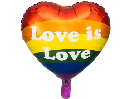 Balonek fóliový srdce Love is Love, 45 cm
