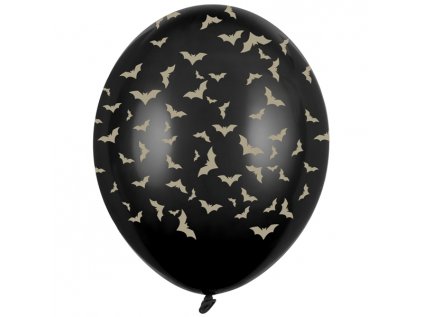 Balonek latex Netopýři černý, 30 cm