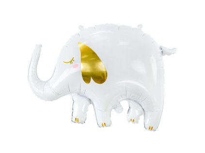 Balonek fóliový Slon bílý, 61 cm